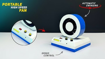 Auto Swinging Table Fan || How To Make High Speed Rechargeable Fan Using PVC Pipe || DIY Table Fan