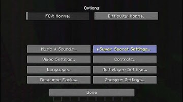 Minecraft Super Secret Settings