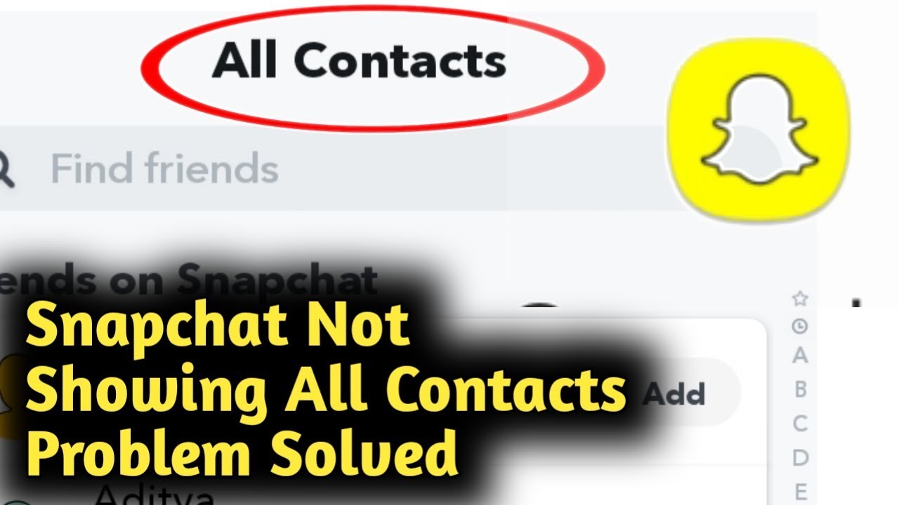 Snapchat Not Showing All Contacts Problem Solved Youtube
