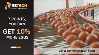 Famous 7 points, you can get 10% more eggs. RETECH Farming Automatic H type Layer cage #chickenfarm Wealth