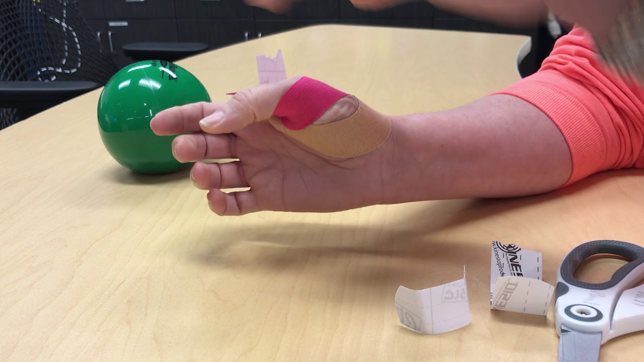 THUMB (CMC joint) Kinesio Taping if you have no one to help you