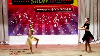 Дуэт Анастасия Титова и Ксения Калинина (г.Дятьково Брянская область) – эстрадный танец «Раздумье»