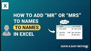 👤 How to Add “Mr” or “Mrs” to Names in Excel – Quick & Easy Method!