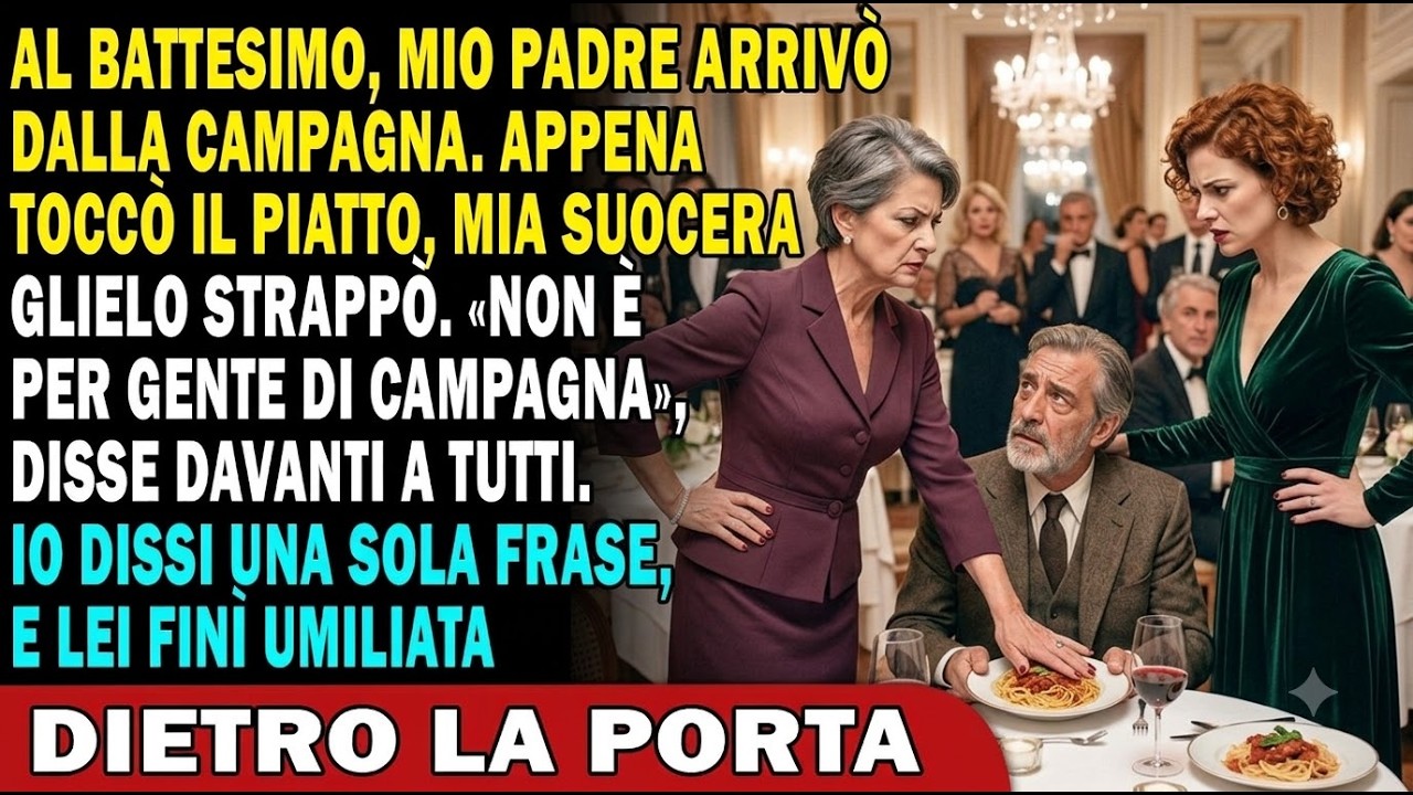 Al battesimo di mia figlia, mia suocera ha umiliato mio padre davanti a tutti: «La gente del sud è la prima volta che mangia l'astice, vero? Sa almeno come si mangia?». Lui è rimasto in silenzio,...