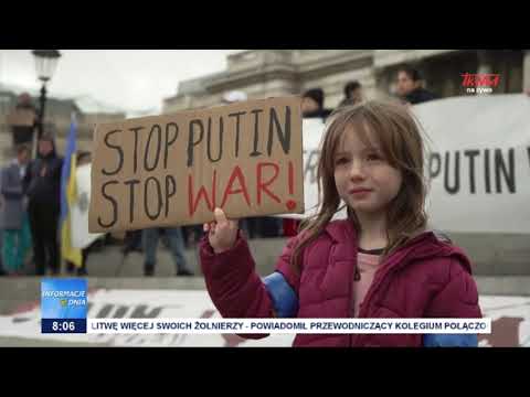 Protesty potępiające rosyjską agresję