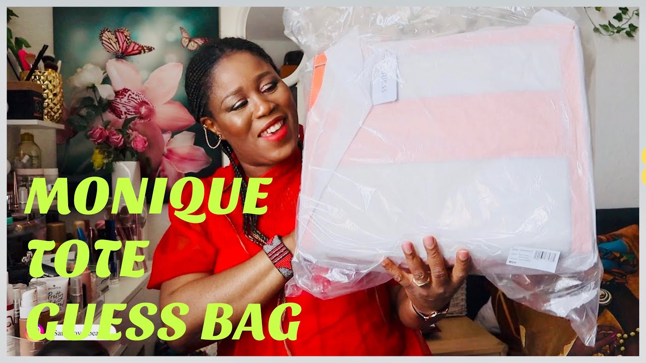 UNBOXING MONIQUE TOTE GUESS BAG YouTube