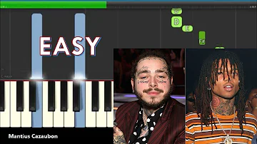 Post Malone, Swae Lee - Sunflower (Spider-Man: Into the Spider-Verse) Easy Piano Tutorial