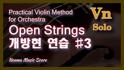 오케스트라 합주를 위한 바이올린 연습곡 #3 개방현 연습곡3 / Practical Violin Method for Orchestra 3 - Open Strings & Rhythm