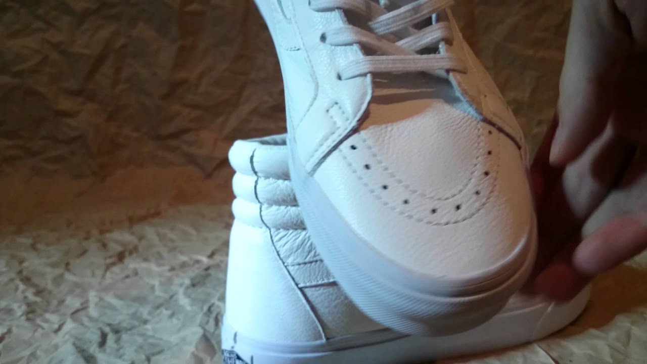 vans old skool hi white leather vans old skool hi white leather