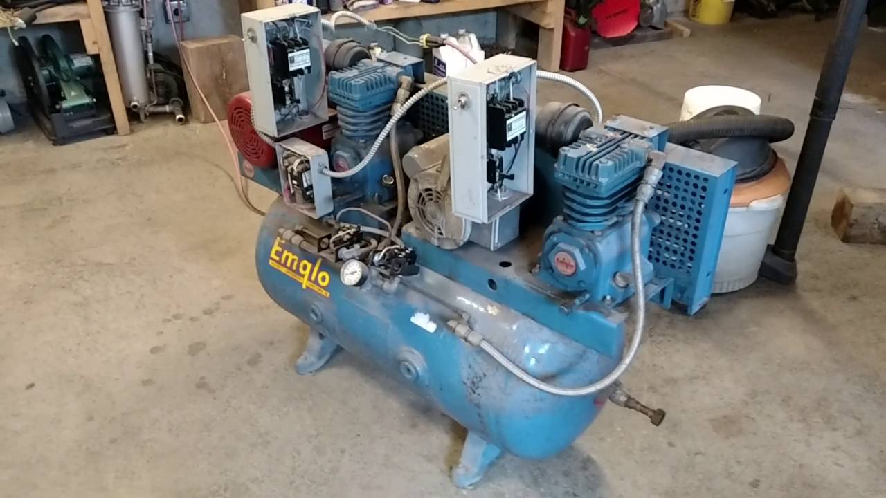 emglo dual pump air compressor first run YouTube
