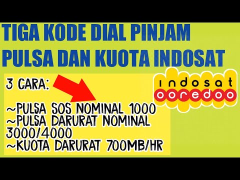 Cara/tips daftar pulsa Sos di Indosat Ooredoo. 