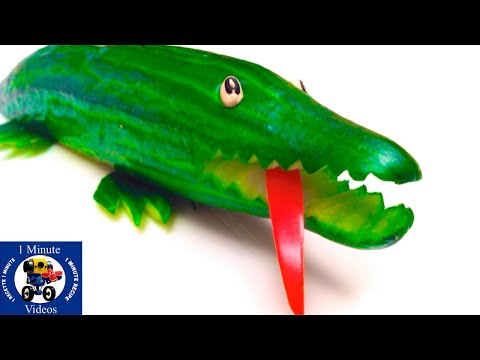 comment-faire-un-crocodile-en-concombre-/-diy,-facile,-présenter,-réaliser