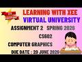 CS602 Computer Graphics Assignment 2 Spring 2026 Virtual University of Pakistan