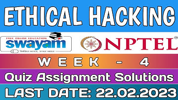 NPTEL ETHICAL HACKING WEEK 4 ASSIGNMENT ANSWERS||#EthicalHacking #nptel #skumaredu