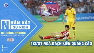 Công Phượng trượt ngã rách biển quảng cáo - Tắt điện toàn tập ở Hà Tĩnh