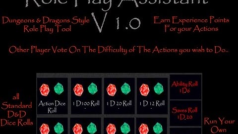 OpenSim Role Play Assistant V 1.0 Create Your Role Play Game