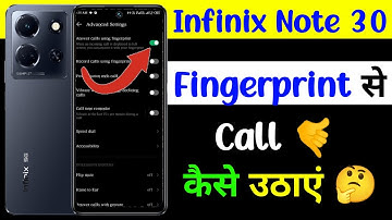 infinix note 30 answer call with fingerprint | infinix note 30 fingerprint se call kaise uthaye