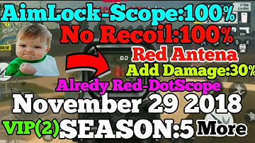 ROS,VIP(2)Nov29(AFTER UPDATE)AimLock-Scope:100%/No Recoil:100%/Remove Skin