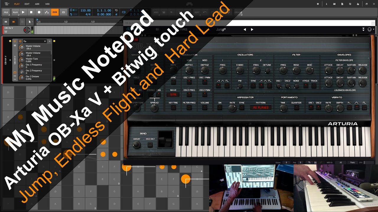 OB Xa V Bitwig Touch 1 My Music Scratchbook Jump Endless Flight And 