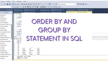 SQL | GROUP BY and ORDER BY statement in SQL | Sort data | Group rows into summary rows