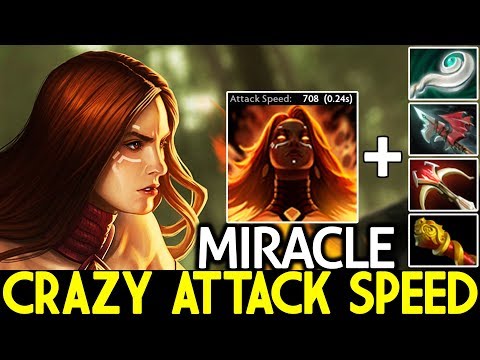 MIRACLE [Lina] Super Mid Crazy Attack Speed Full Physical Items 7.23 Dota 2