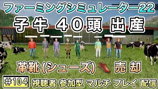 【 子牛 40頭 出産 】[ PS4＆PS5 ファーミングシミュレーター22 / Farming Simulator 22 ] 視聴者参加型 マルチプレイ配信【FS22】#104