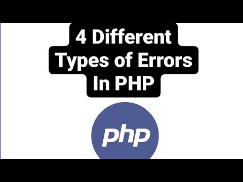 4 Different Types of Errors in PHP || in hindi || priyog educational