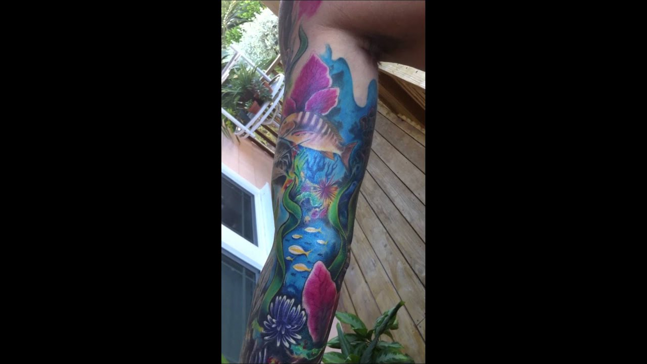 a sea life tattoo sleeve youtube a sea life tattoo sleeve youtube