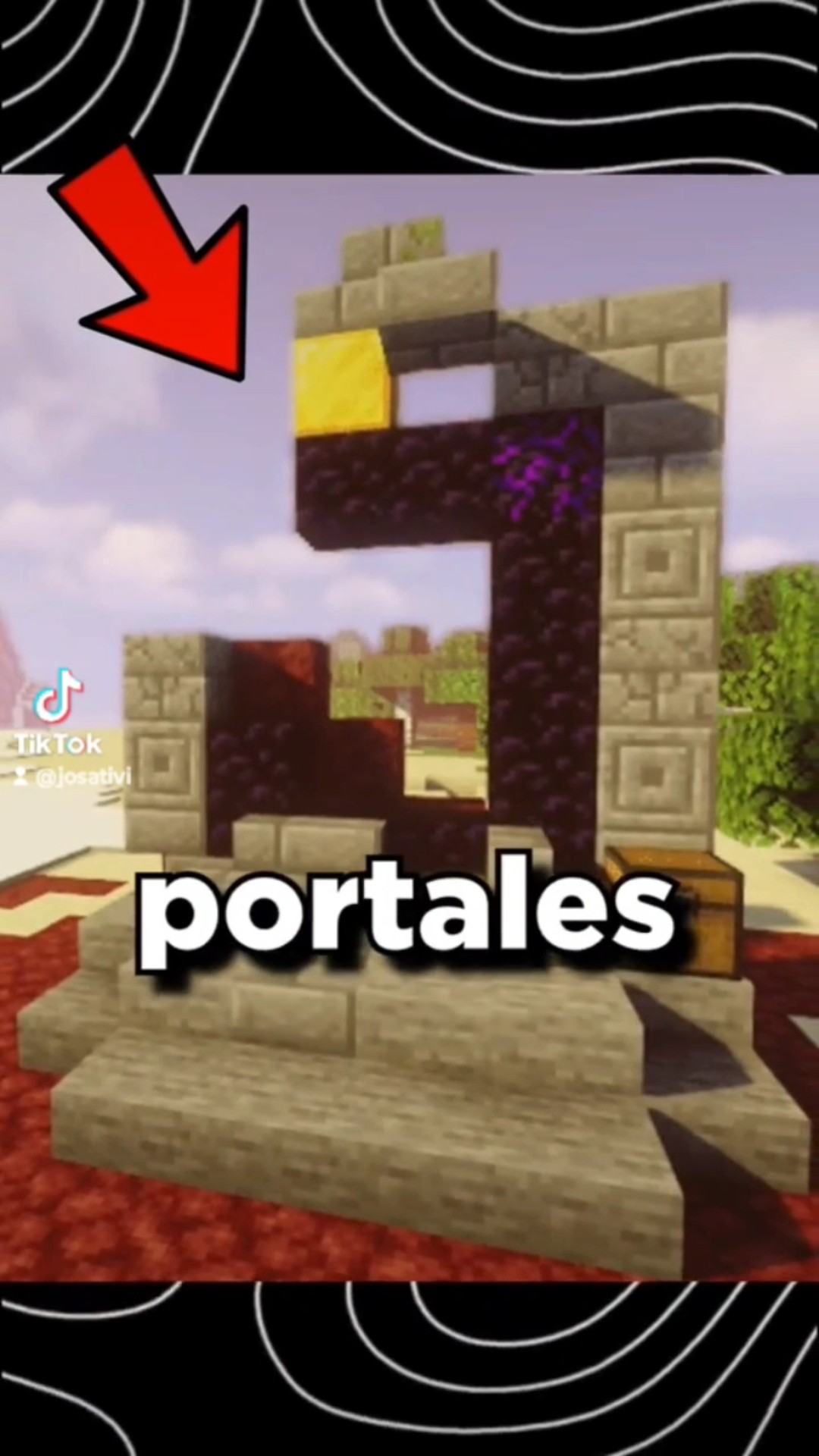 ¿Quién construyó los portales en ruinas? ? #minecraft #josativi #youtube #shorts #miedo #terror