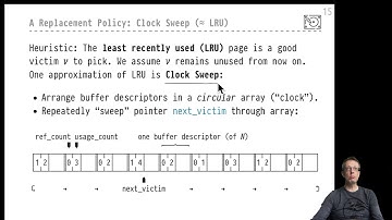 DB2 — Chapter #06 — Video #22 — Buffer replacement policies (LRU), clock sweep, ring buffering