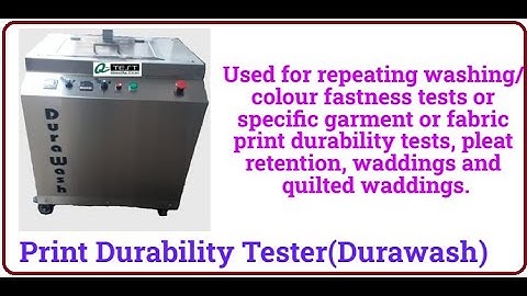 PRINT DURABILITY TESTER (Durawash)| Q-Test | Amith Garment Services
