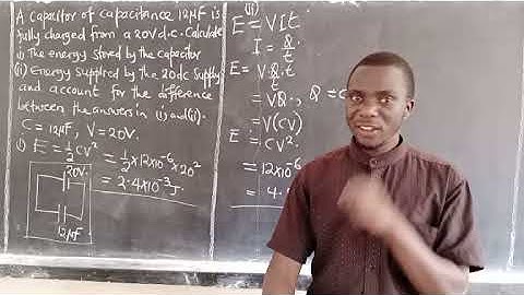 calculations on energy stored in a capacitor