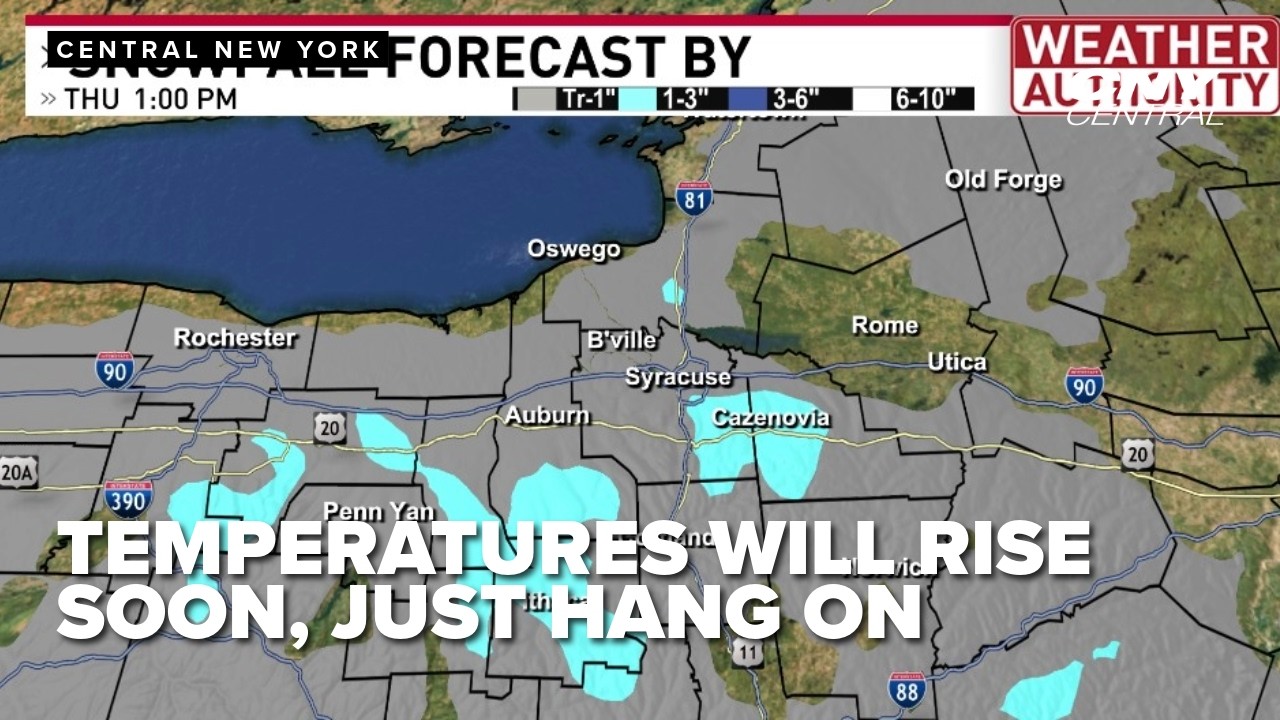 Lingering flurries before gradually warming temperatures this weekend ...