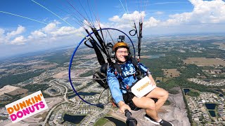 FLYING TO DUNKIN' DONUTS ON MY PARAMOTOR!