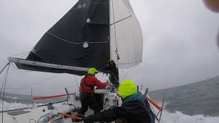 Taking a Reef Downwind in 30 knots  R2AK