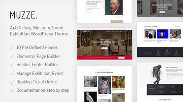 Muzze - Museum Art Gallery Exhibition WordPress Theme | Themeforest Website Templates and Themes
