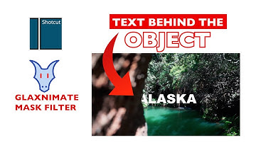 Shotcut Tutorial 2023 | Text Behind the Object | Masking Using Glaxnimate
