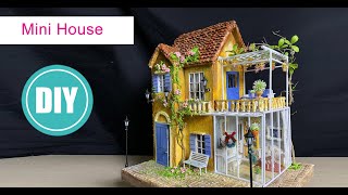 How to make a mini house using cardboard, Das clay and Acrylic paints by Wow DIY 23,528 views 4 years ago 13 minutes, 9 seconds