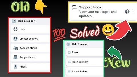 New FB App Support Inbox Not Showing | Support Inbox Not Showing Facebook App 2025