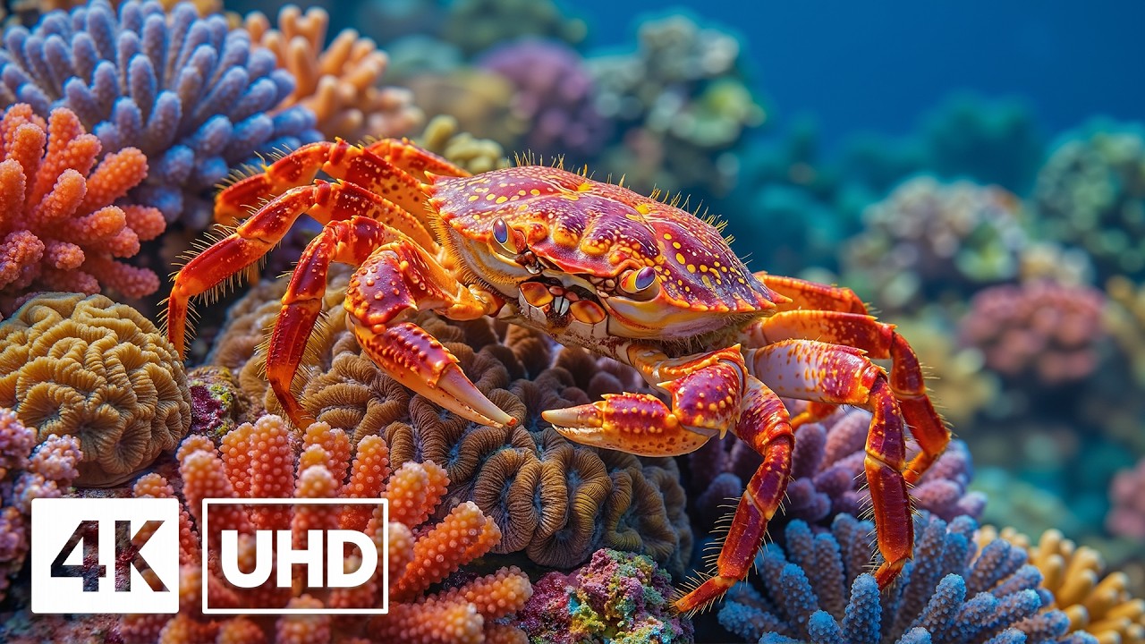 Aquarium 4K Ultra HD —Stunning Coral Reef Fish & Peaceful Ocean Ambience for Relaxation & Sleep