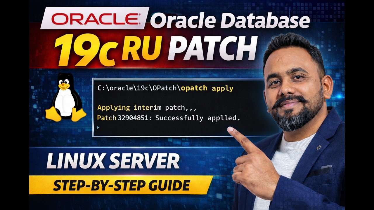Oracle 19c RU Patch Installation on Linux | Real-Time DBA Guide - YouTube
