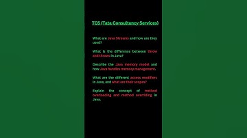 TCS Top 5  Java Interview  Questions |Java Coding Questions #java #python #git