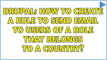 Drupal: How to create a rule to send email to users of a role that belongs to a country?