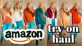 amazon winter try-on haul: sweaters, cardigans, coats