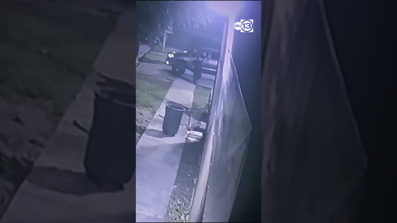 Man Pressure Washing Outside Of Restaurant Shot By Driver Video Shows