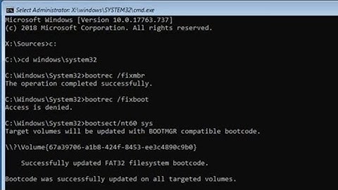 How to Fix Boot rec /Fix boot Access Denied Error in Windows Server 2019