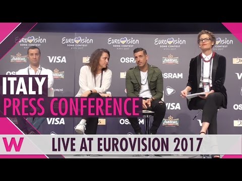 Italy Press Conference — Francesco Gabbani "Occidentali's Karma" Eurovision 2017 | wiwibloggs