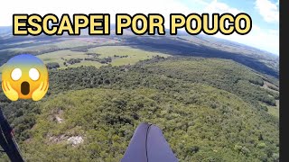 Só tinha duas opções, acelerar e talvez ficar nas árvores ou derivar para longe do rotor. #parapente