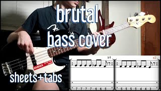 brutal - Olivia Rodrigo | Bass Cover with TABS   SHEETS