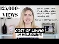 COST OF LIVING In Melbourne | Monthly Expenses Budget